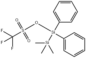 三氟甲磺酸 2,2,2-三甲基-1,1-二苯基二硅烷基 酯 结构式