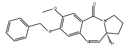 5H-Pyrrolo[2,1-c][1,4]benzodiazepin-5-one, 1,2,3,11a-tetrahydro-7-methoxy-8-(phenylmethoxy)-, (11aS)- Structure