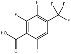 Benzoic acid, 2,3-difluoro-6-iodo-4-(trifluoromethyl)- Structure