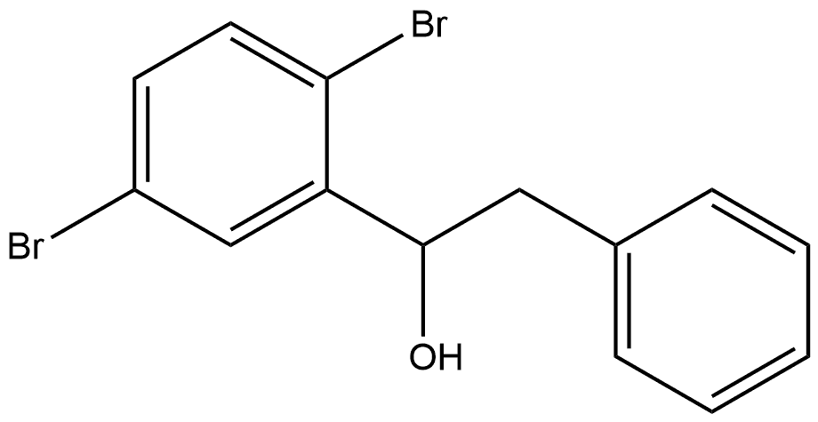 α-(2,5-Dibromophenyl)benzeneethanol 化学構造式