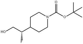 1-Piperidinecarboxylic acid, 4-[(1S)-1-fluoro-2-hydroxyethyl]-, 1,1-dimethylethyl ester Structure