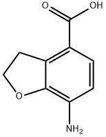 4-Benzofurancarboxylic acid, 7-amino-2,3-dihydro- Struktur