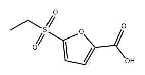5-(乙基磺酰基)呋喃-2-羧酸 结构式