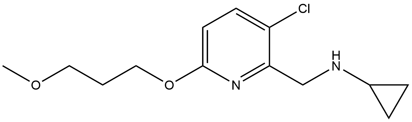 3-Chloro-N-cyclopropyl-6-(3-methoxypropoxy)-2-pyridinemethanamine Struktur