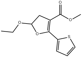 3-Furancarboxylic acid, 5-ethoxy-4,5-dihydro-2-(2-thienyl)-, methyl ester,1280722-83-9,结构式