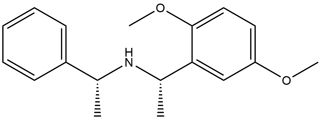 Benzenemethanamine, 2,5-dimethoxy-α-methyl-N-(1-phenylethyl)-, [S-(R*,S*)]- (9CI) Structure