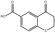4-oxo-3,4-dihydro-2H-1-benzothiopyran-6-carboxylic acid Struktur