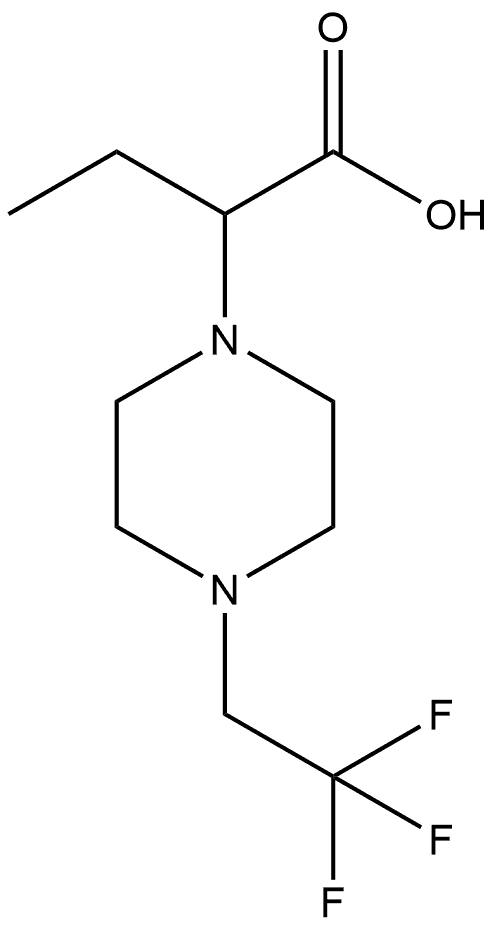 2-[4-(2,2,2-trifluoroethyl)piperazin-1-yl]butanoic acid Structure