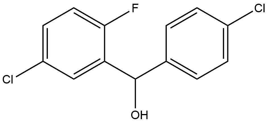 5-Chloro-α-(4-chlorophenyl)-2-fluorobenzenemethanol,1281229-22-8,结构式