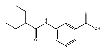 5-(2-乙基丁酰胺基)烟酸, 1281394-76-0, 结构式