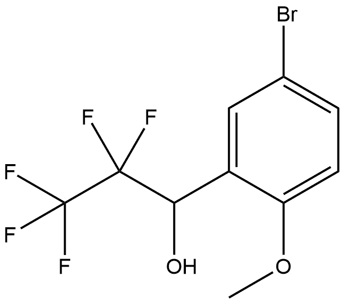 5-Bromo-2-methoxy-α-(1,1,2,2,2-pentafluoroethyl)benzenemethanol Struktur