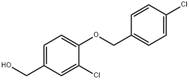 Benzenemethanol, 3-chloro-4-[(4-chlorophenyl)methoxy]- Structure