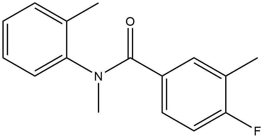 4-Fluoro-N,3-dimethyl-N-(2-methylphenyl)benzamide 结构式
