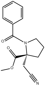 Proline, 1-benzoyl-2-(cyanomethyl)-, methyl ester,128243-98-1,结构式