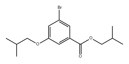 Benzoic acid, 3-bromo-5-(2-methylpropoxy)-, 2-methylpropyl ester,1282520-82-4,结构式
