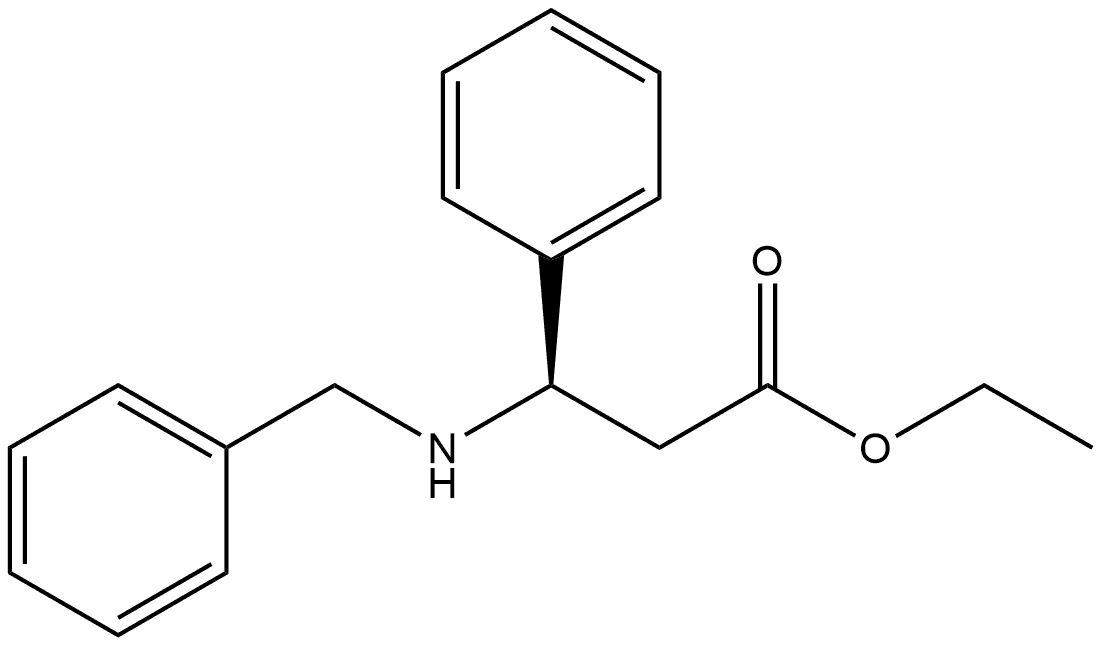 Benzenepropanoic acid, β-[(phenylmethyl)amino]-, ethyl ester, (βR)-