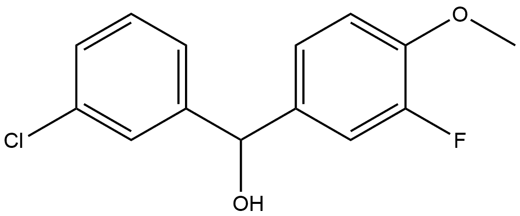 α-(3-Chlorophenyl)-3-fluoro-4-methoxybenzenemethanol Structure