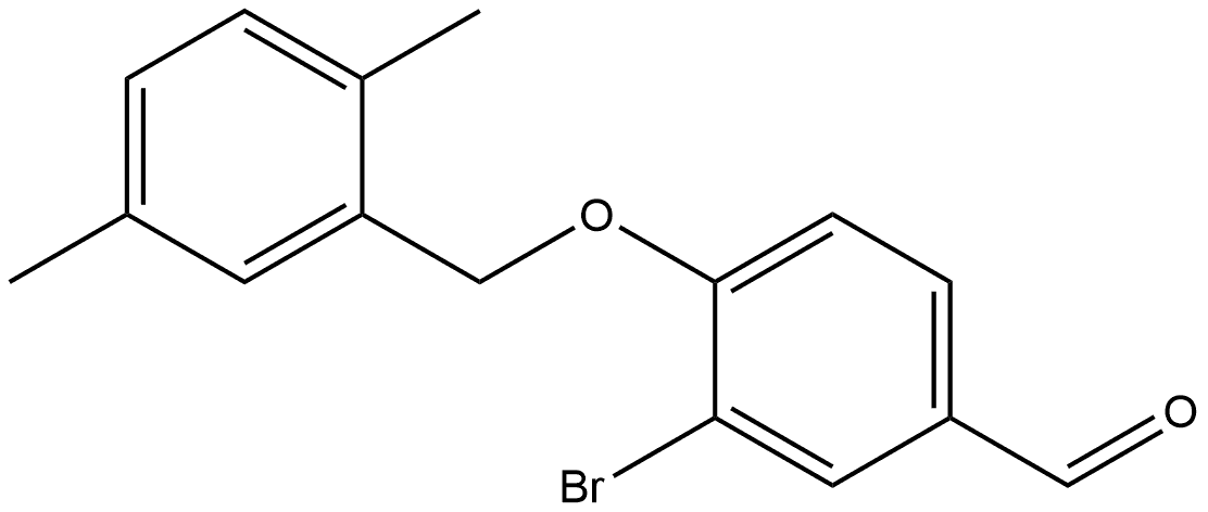 3-Bromo-4-[(2,5-dimethylphenyl)methoxy]benzaldehyde,1282831-81-5,结构式