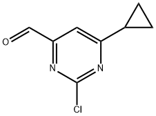 4-Pyrimidinecarboxaldehyde, 2-chloro-6-cyclopropyl- Structure