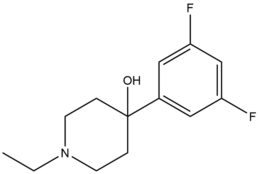 4-(3,5-Difluorophenyl)-1-ethyl-4-piperidinol Struktur