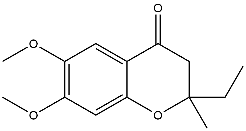 2-ethyl-6,7-dimethoxy-2-methyl-3,4-dihydro-2H-1-benzopyran-4-one Structure