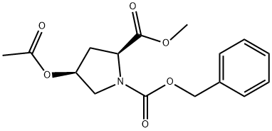 128359-96-6 1,2-Pyrrolidinedicarboxylic acid, 4-(acetyloxy)-, 2-methyl 1-(phenylmethyl) ester, (2S,4S)-