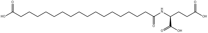 N-(17-Carboxy-1-oxoheptadecyl)-L-glutamic acid Structure