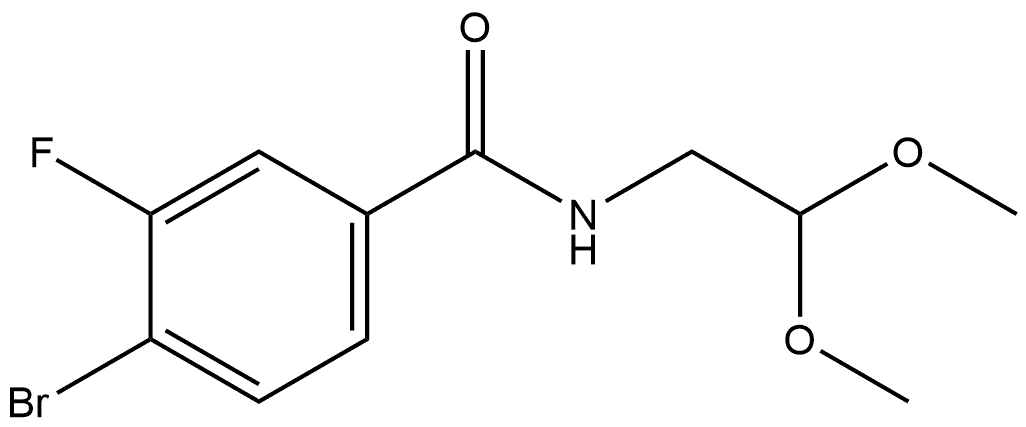 4-Bromo-N-(2,2-dimethoxyethyl)-3-fluorobenzamide Structure