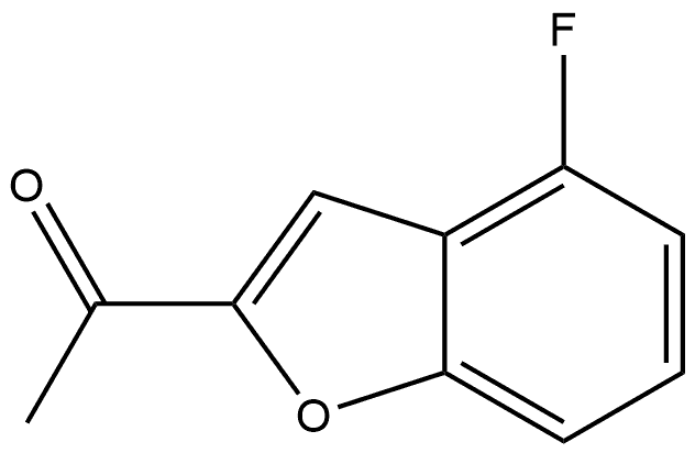 1-(4-Fluoro-2-benzofuranyl)ethanone 化学構造式