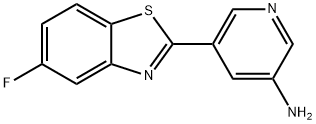 3-Pyridinamine, 5-(5-fluoro-2-benzothiazolyl)- 结构式