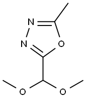 2-(二甲氧基甲基)-5-甲基-1,3,4-噁二唑 结构式