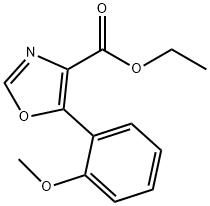 ethyl 5-(2-methoxyphenyl)-1,3-oxazole-4-carboxylate 结构式