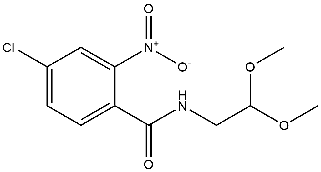 4-chloro-N-(2,2-dimethoxyethyl)-2-nitrobenzamide Structure