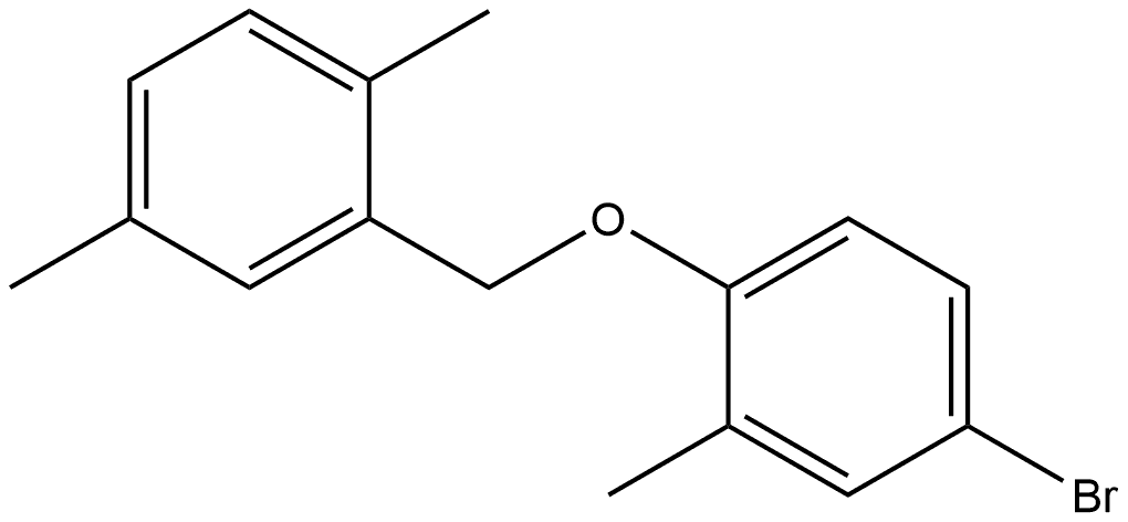 Benzene, 4-bromo-1-[(2,5-dimethylphenyl)methoxy]-2-methyl-,1285211-77-9,结构式