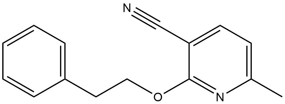 6-Methyl-2-(2-phenylethoxy)-3-pyridinecarbonitrile Structure