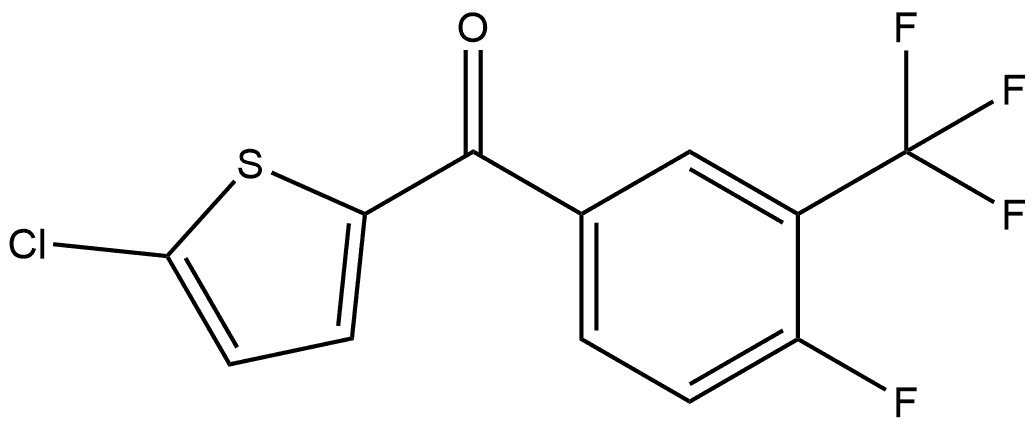 (5-Chloro-2-thienyl)[4-fluoro-3-(trifluoromethyl)phenyl]methanone Structure