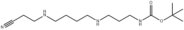 Carbamic acid, [3-[[4-[(2-cyanoethyl)amino]butyl]amino]propyl]-, 1,1-dimethylethyl ester (9CI) Structure