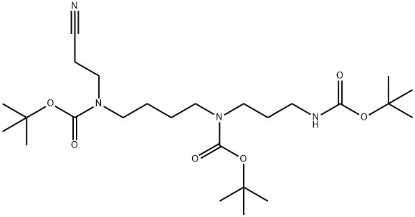 13-Oxa-2,6,11-triazapentadecanoic acid, 11-(2-cyanoethyl)-6-[(1,1-dimethylethoxy)carbonyl]-14,14-dimethyl-12-oxo-, 1,1-dimethylethyl ester
