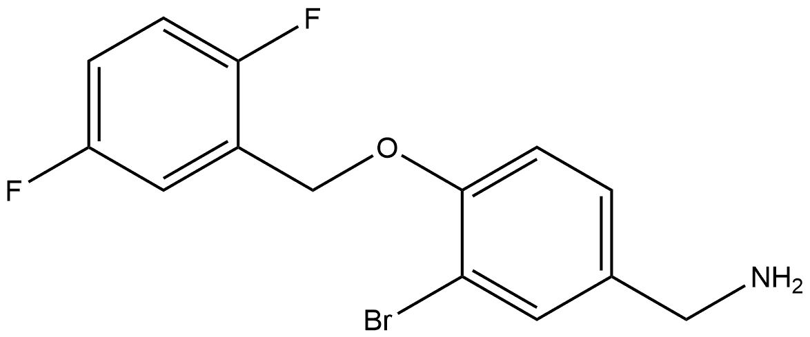 3-Bromo-4-[(2,5-difluorophenyl)methoxy]benzenemethanamine Structure