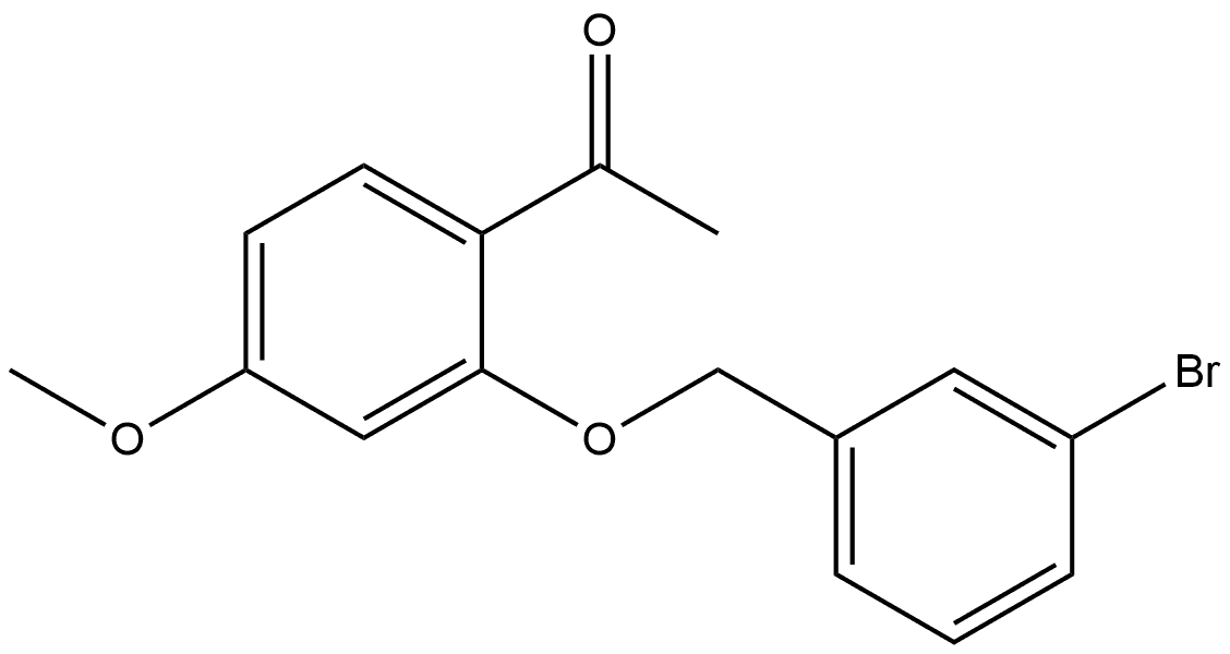 1-[2-[(3-Bromophenyl)methoxy]-4-methoxyphenyl]ethanone Structure
