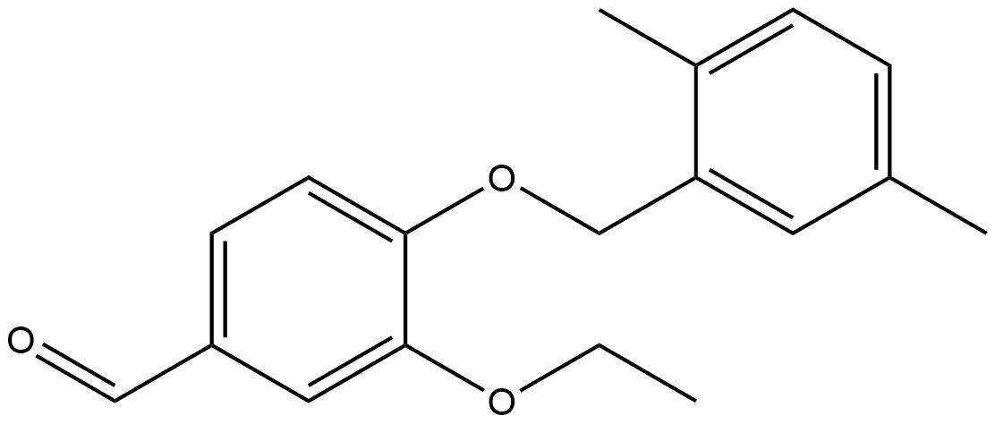 4-[(2,5-Dimethylphenyl)methoxy]-3-ethoxybenzaldehyde,1286154-72-0,结构式