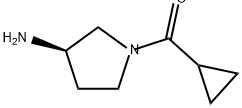 (R)-(3-氨基-1-吡咯烷基)(环丙基)甲酮, 1286317-39-2, 结构式