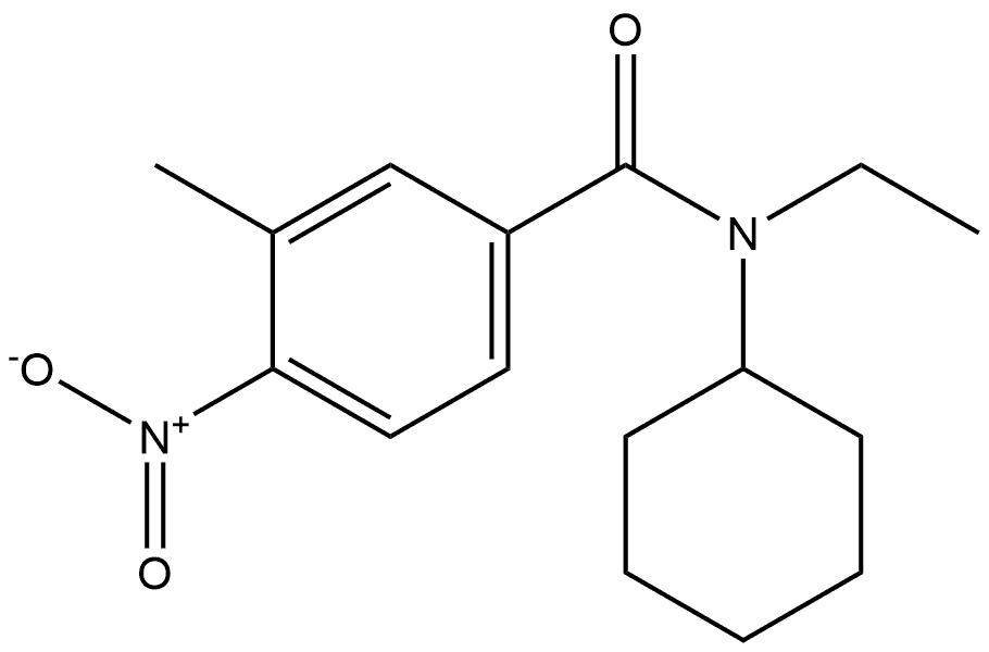 N-cyclohexyl-N-ethyl-3-methyl-4-nitrobenzamide Structure