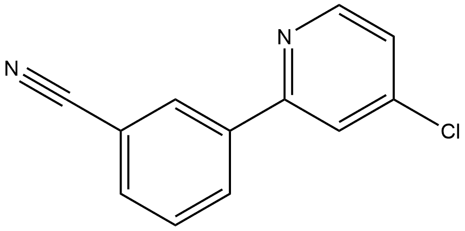 3-(4-Chloro-2-pyridinyl)benzonitrile,1286709-14-5,结构式
