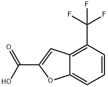 2-Benzofurancarboxylic acid, 4-(trifluoromethyl)- Struktur