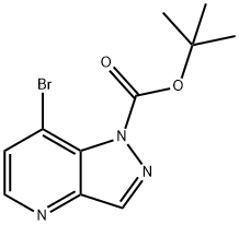 1H-Pyrazolo[4,3-b]pyridine-1-carboxylic acid, 7-bromo-, 1,1-dimethylethyl ester Structure