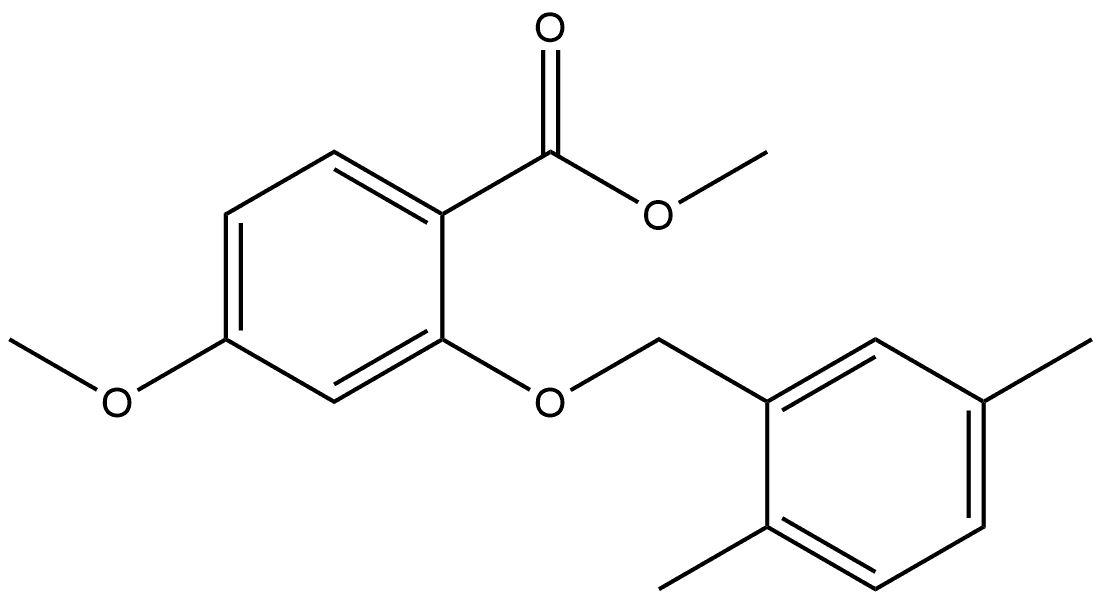 Methyl 2-[(2,5-dimethylphenyl)methoxy]-4-methoxybenzoate 结构式