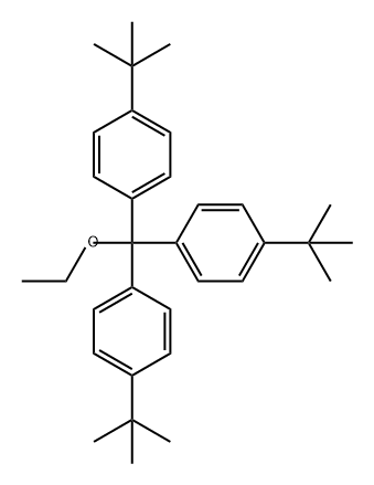 Benzene, 1,1',1''-(ethoxymethylidyne)tris[4-(1,1-dimethylethyl)- Structure