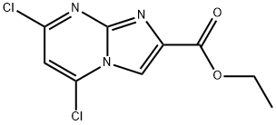 Imidazo[1,2-a]pyrimidine-2-carboxylic acid, 5,7-dichloro-, ethyl ester Structure