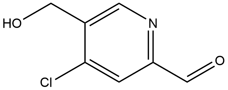 4-Chloro-5-(hydroxymethyl)picolinaldehyde Struktur